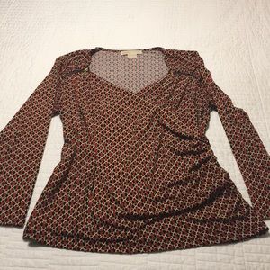 Michael Kors Faux Wrap Blouse 1X